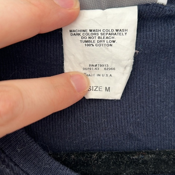 Motherhood Maternity 100% Cotton Made in USA Navy T-Shirt Size Medium - Picture 5 of 5